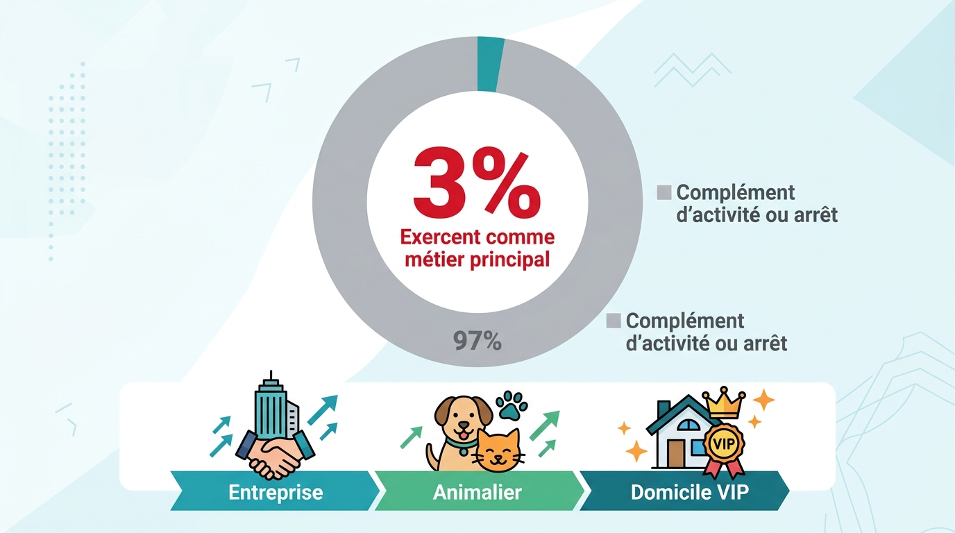 Infographie taux insertion professionnelle shiatsu 3 pourcent métier principal