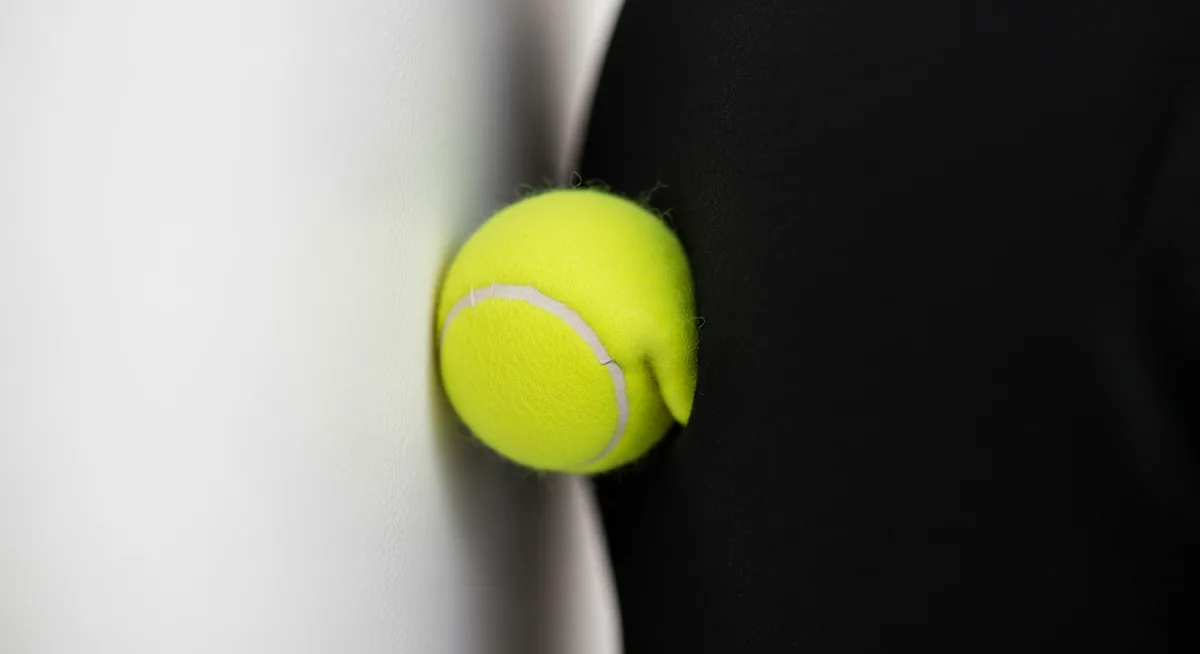 Technique balle de tennis mur pour auto-massage dos inter-scapulaire