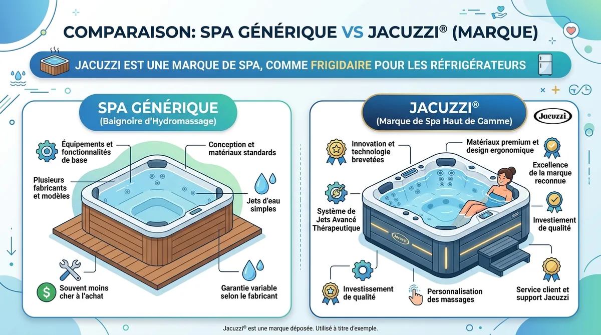 Différence spa jacuzzi marque vs produit générique